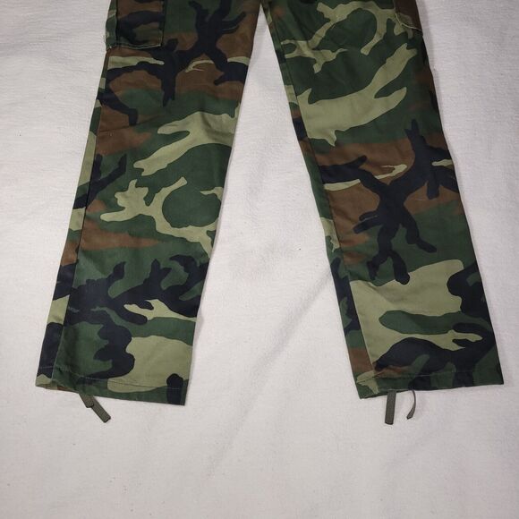 Military Pants Womens Size 16 Woodland Camo Combat Trousers US Army Y2k Green - Picture 13 of 13